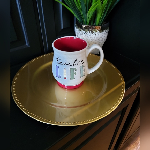 Other - Teacher Life Mug with Red Interior